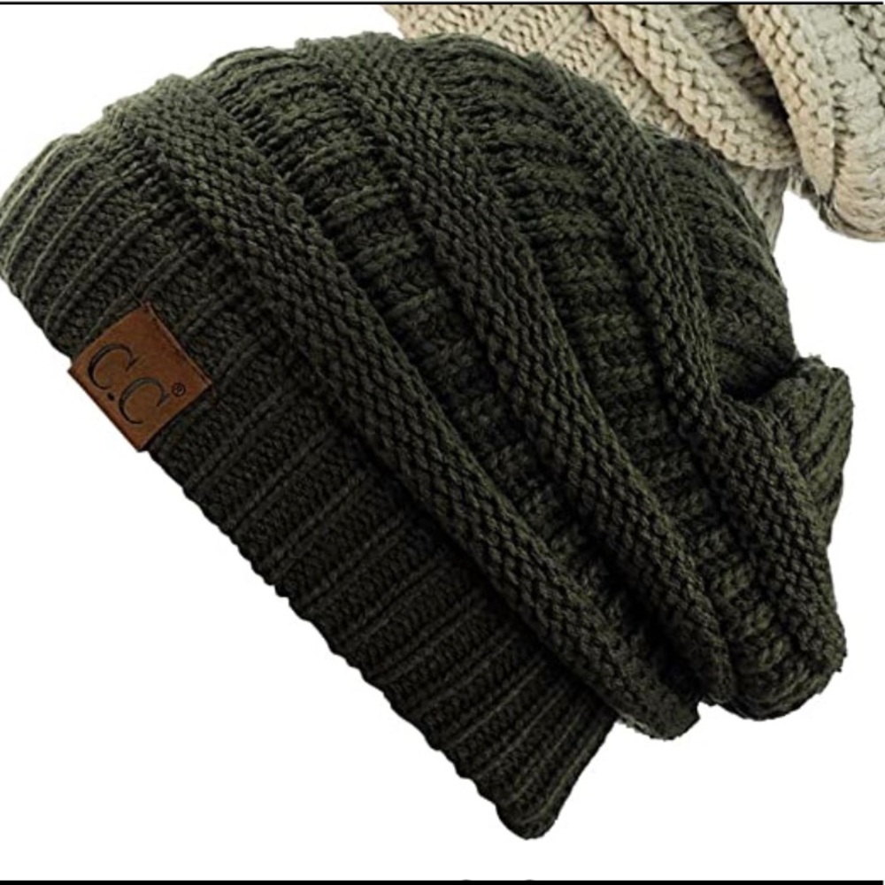C.C. Beanie in Dark Olive